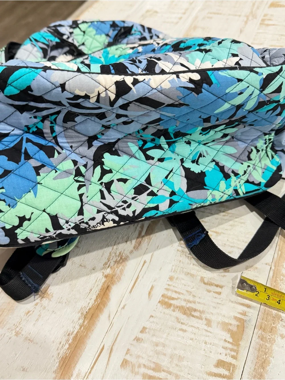 VERA BRADLEY Campus Backpack Retired Camofloral Laptop Green Blue Black Floral